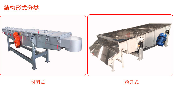 振动输送机分为封闭式与敞开式两种。